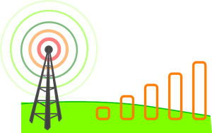 Microwave Cell Tower and Signal Bar