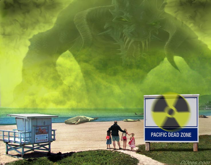 Beach closed due to Radiation